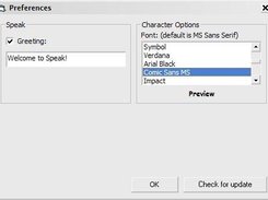 Preferences window.