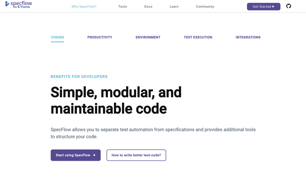 SpecFlow Screenshot 1