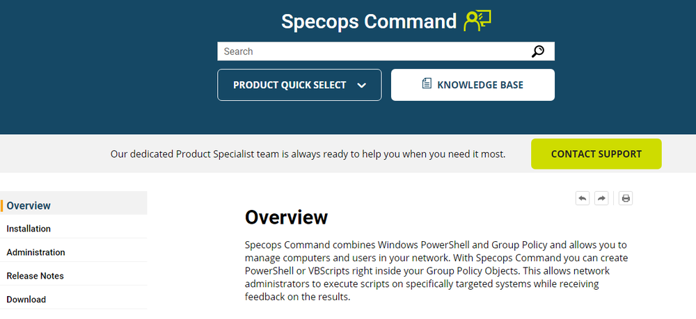 Specops Command Screenshot 1
