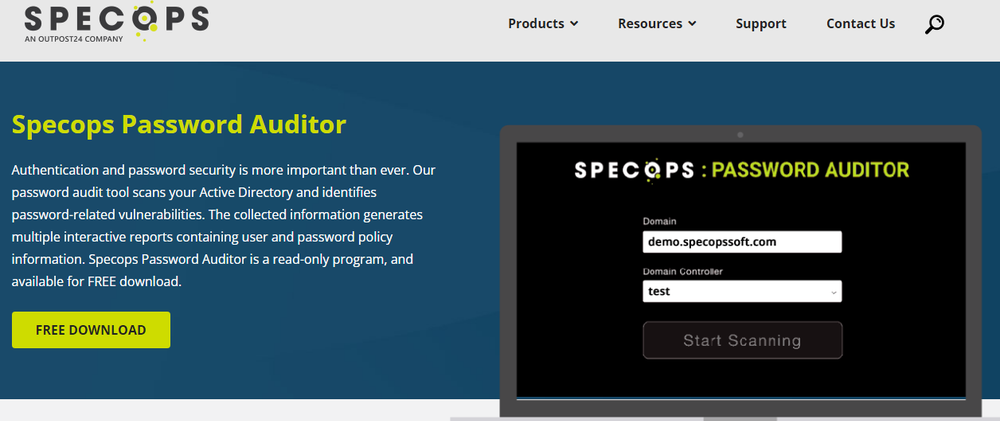 Specops Password Auditor Screenshot 1