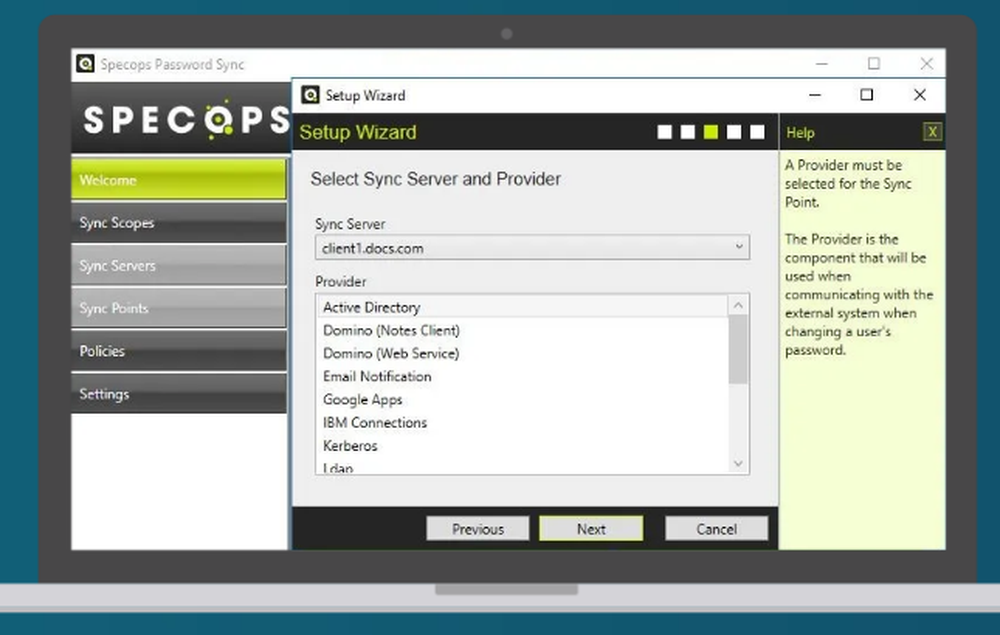 Specops Password Sync Screenshot 1