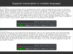 SpeechPulse supports transcription in multiple languages