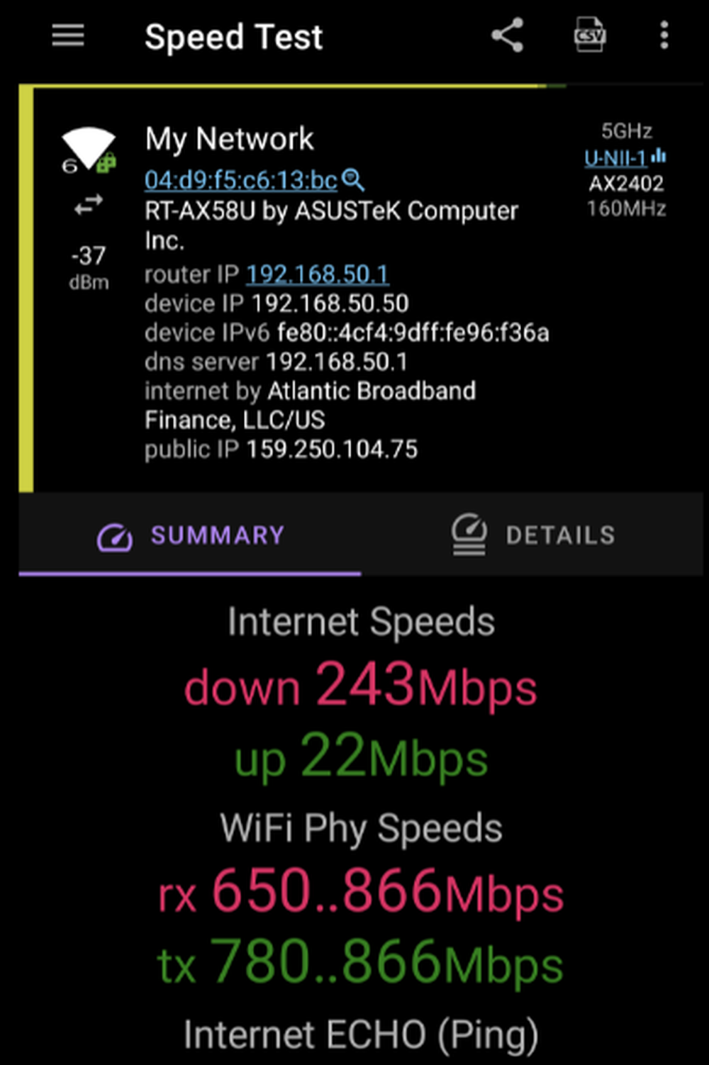 Speed Test WiFi Analyzer Screenshot 1