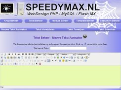De tekstverwerker van het speedymax cms systeem