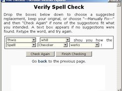 Spell Check screen shot