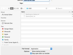 Save as application, stay open