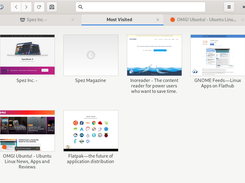 New tab screen