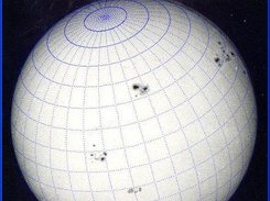 Example of Sun coordinates