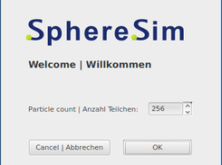 Start Screen of SphereSim