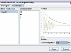 Simulation results export dialog