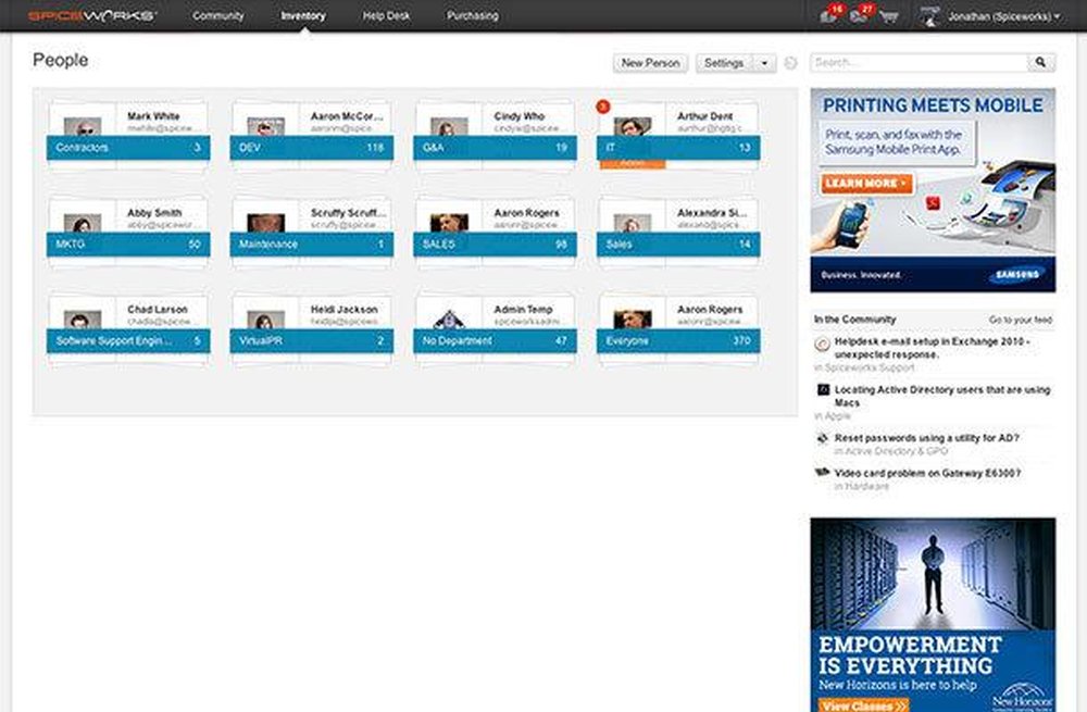 SpiceWorks People View Screenshot 1