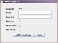 Meeting Organizer - Add New Meeting Room