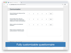 Fully customizable questionnaire