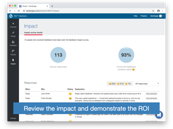 Review the impact and demonstrate the return-on-investment