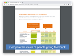 Compare the views of people giving feedback