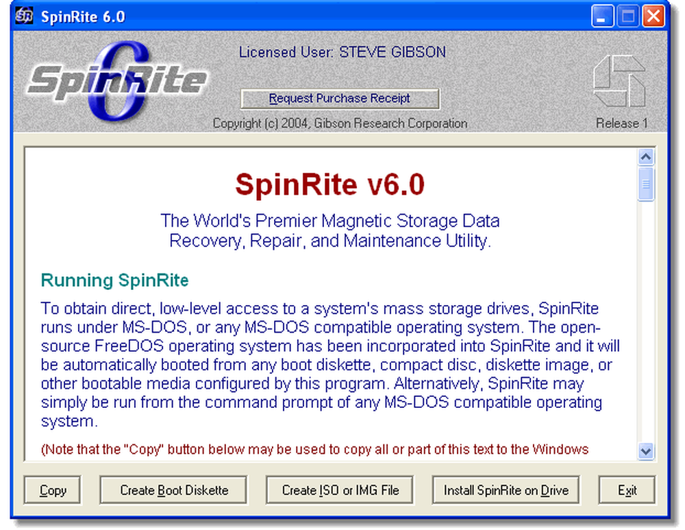 SpinRite Screenshot 1