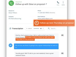 Spiro provides proactive follow-up reminders based on conversations to ensure that no deal slips through the cracks.