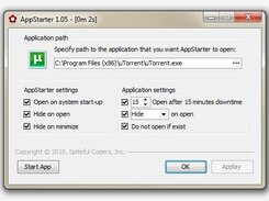 AppStarter Settings Window