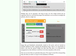 Full screenshot of SPNoter Help page in Firefox