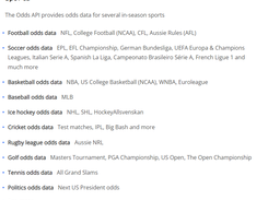 The Odds API Screenshot 2