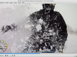 Screenshot from video that has had the "speedo" overlay applied