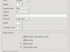 Dialog to set WMS server spezifications