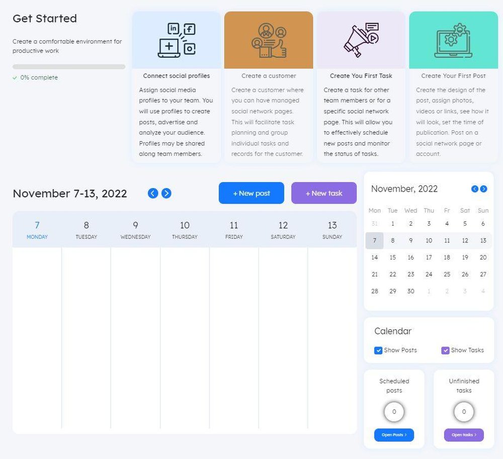 Startup interface