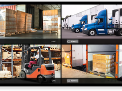 One video wall brings every camera and site into a single live view, from loading docks to the warehouse floor.