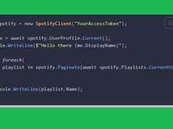 SpotifyAPI-NET Screenshot 1
