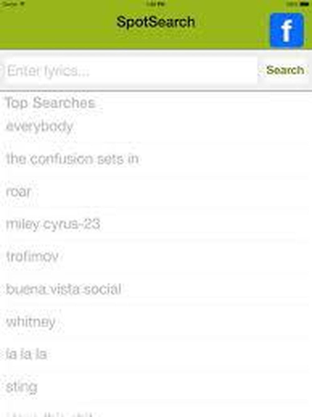 SpotSearch Screenshot 1