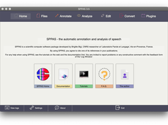 Home page of the Graphical User Interface