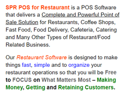 SPR POS for Restaurant Screenshot 1