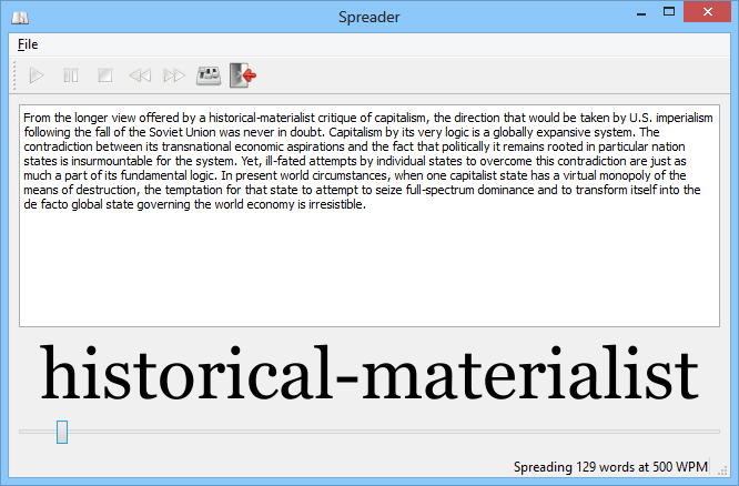 Spreader screenshot