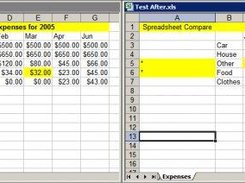 Compared spreadsheets