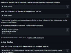 Spring Batch Screenshot 1