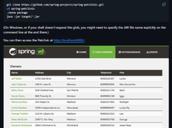 Spring PetClinic Screenshot 1