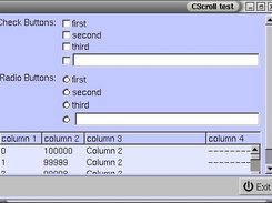 Scroll box with widgets