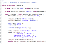 Spunk script example exporting beans and using array accessors