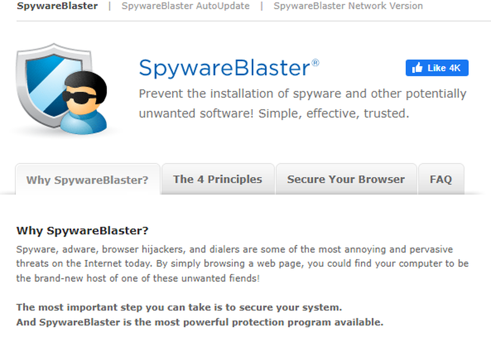 SpywareBlaster Screenshot 1