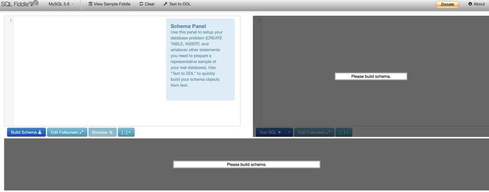 SQL Fiddle Screenshot 1