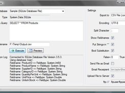 Sql2Csv Graphical User Inferface