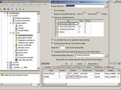 Planning the backups of the database