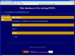 Frontpage of an autogenerate web site.