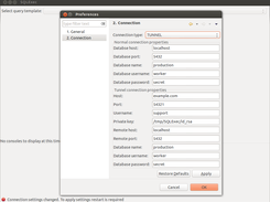 Settings window