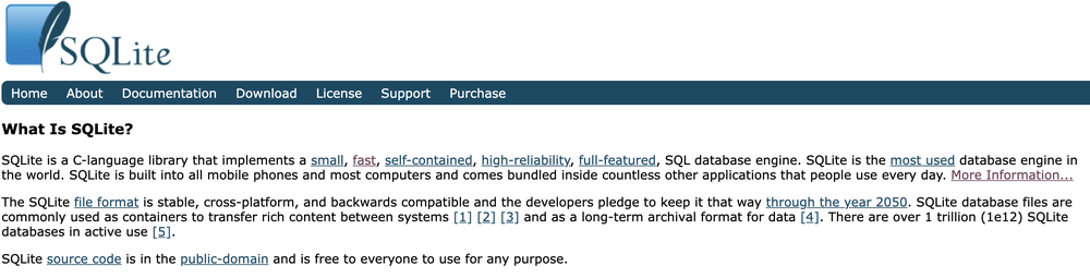 SQLite Screenshot 1