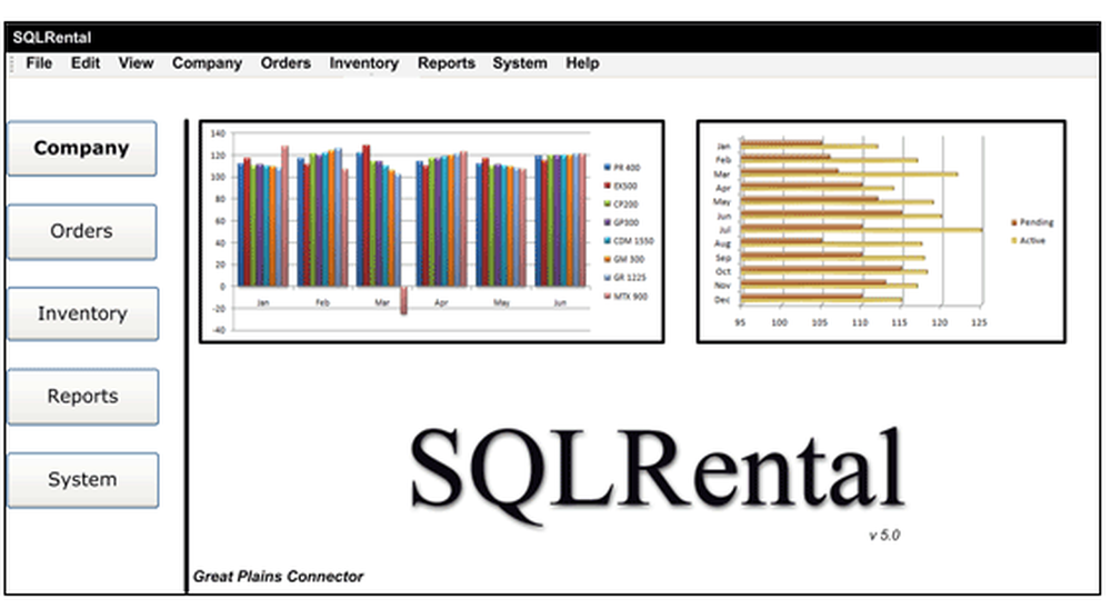 SQLRental Screenshot 1