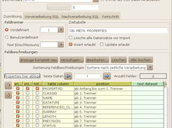 Import configuration window