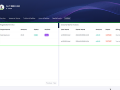 SquadDeck - Sports Club management software player payment page 