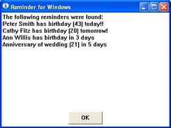 sReminder Windows version