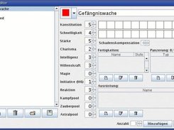 The character editor in german translation.